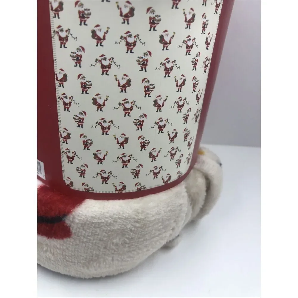 Holiday Time All Over Santas  Plush Throw 50 In X 60 In